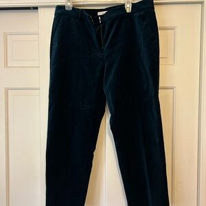LOFT Women's Deep Green Velvet Pants